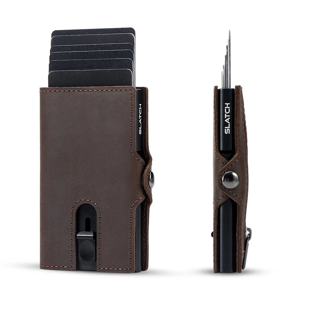 Genuine Leather and Carbon Fiber RFID® Blocking Wallet