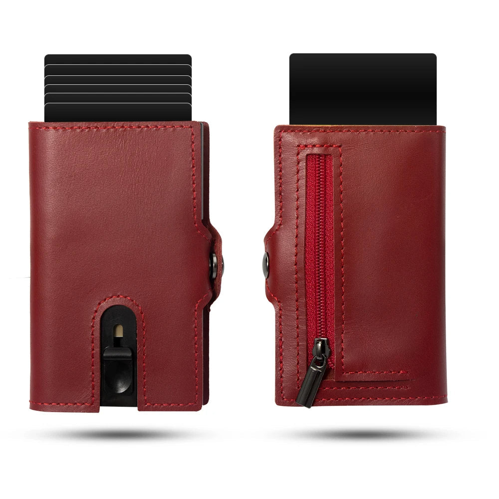 Genuine Leather and Carbon Fiber RFID® Blocking Wallet