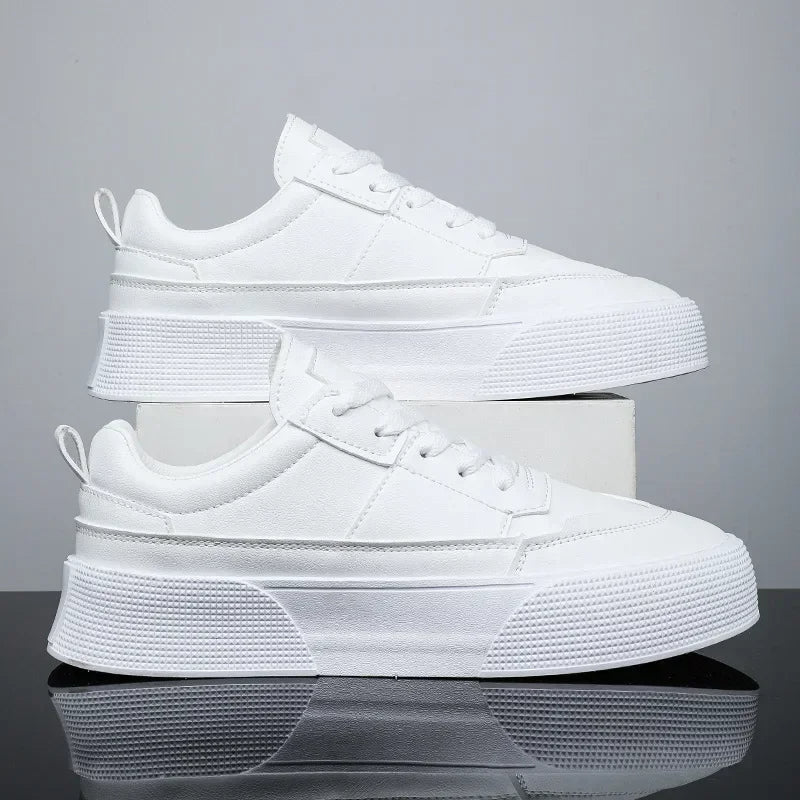 White Classic Leather Sneakers 