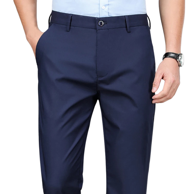 Pantalón de vestir clásico de caballero + cinturón de cuero 