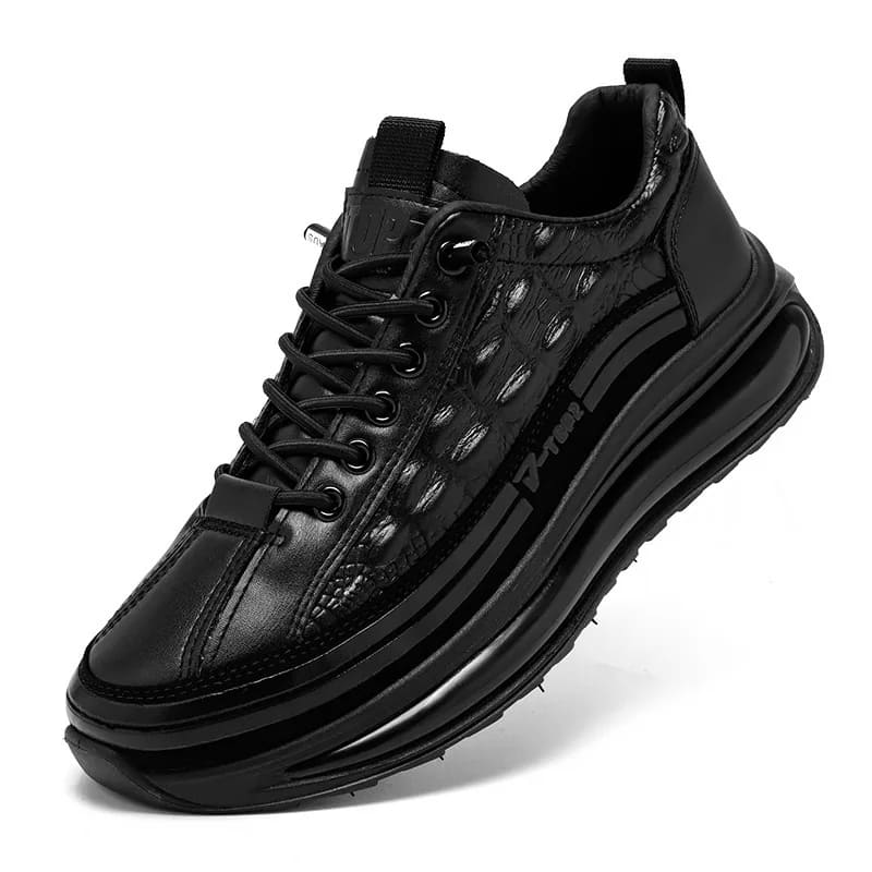 Men's crocodile leather sneakers + socks + Gift Watch 