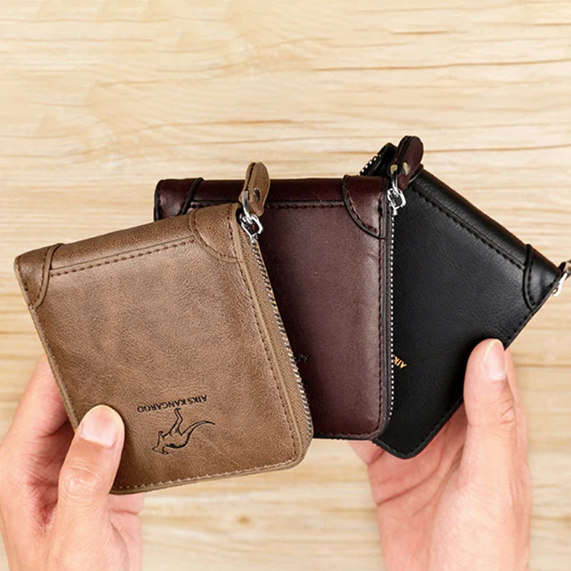 Cartera de cuero RFID para hombre®