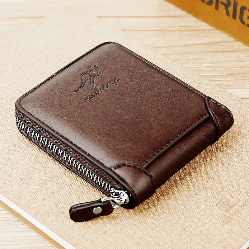 Cartera de cuero RFID para hombre®