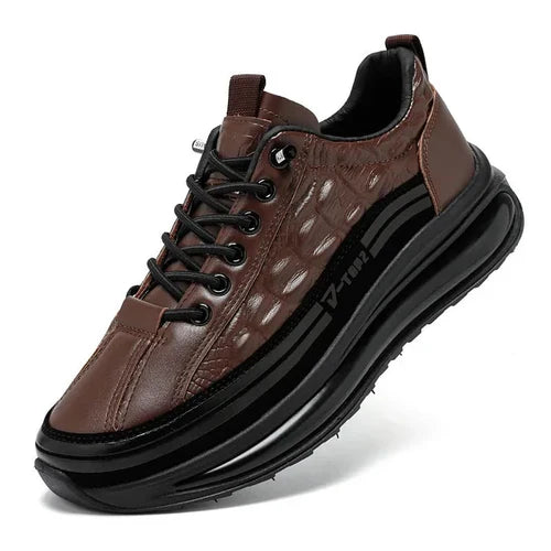 Men's crocodile leather sneakers + socks + Gift Watch 